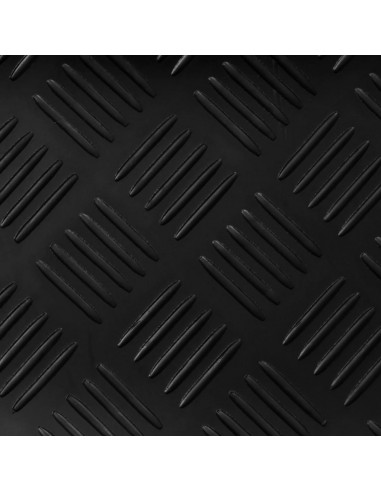 Tappetino Antiscivolo in Gomma 5 x 1 m a Lamiere a Scacchiera