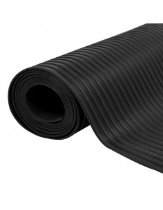 Tappetino Antiscivolo in Gomma 1,5x2 m 3 mm a Coste Larghe 2