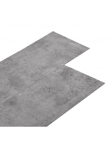 Listoni Pavimento PVC 5,02 m² 2 mm Autoadesivi Marrone Cemento