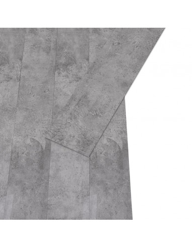 Listoni Pavimento PVC 5,02 m² 2 mm Autoadesivi Marrone Cemento