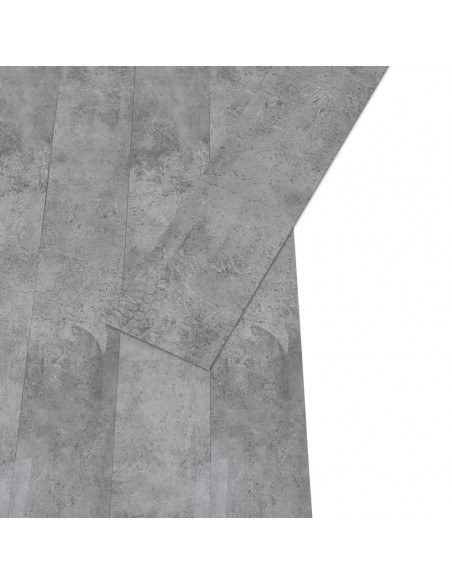 Listoni Pavimento PVC 5,02 m² 2 mm Autoadesivi Marrone Cemento
