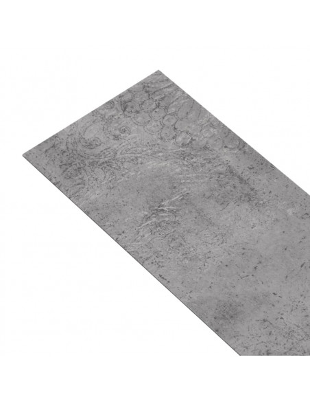 Listoni Pavimento PVC 5,02 m² 2 mm Autoadesivi Marrone Cemento