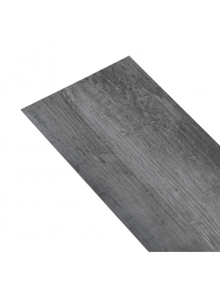 Listoni Pavimento PVC 5,02 m² 2 mm Autoadesivi Grigio Lucido
