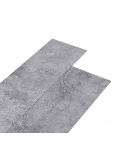 Listoni Pavimenti Non Autoadesivi PVC 5,26m² 2mm Grigio Cemento 2