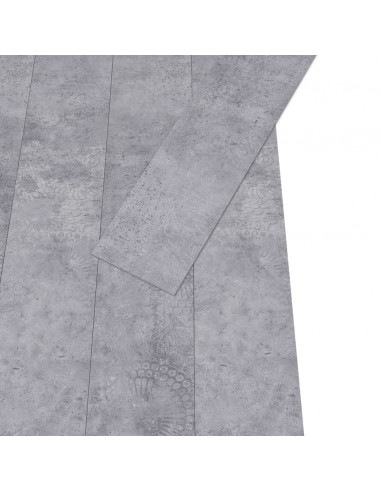 Listoni Pavimenti Non Autoadesivi PVC 5,26m² 2mm Grigio Cemento