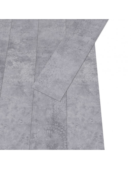 Listoni Pavimenti Non Autoadesivi PVC 5,26m² 2mm Grigio Cemento