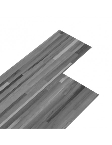 Listoni Pavimenti Non Autoadesivi PVC 5,26m² 2mm Grigio a Righe