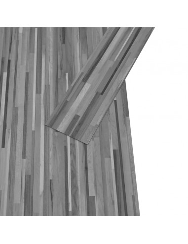 Listoni Pavimenti Non Autoadesivi PVC 5,26m² 2mm Grigio a Righe