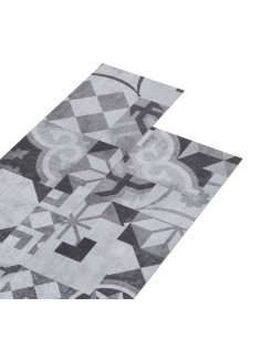 Listoni Pavimenti Non Autoadesivi PVC 5,26m² 2mm Motivo Grigio 2