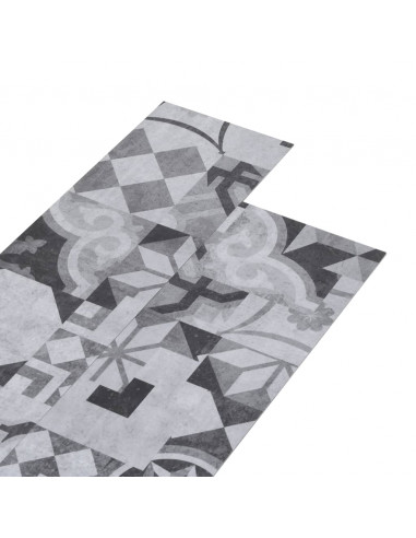 Listoni Pavimenti Non Autoadesivi PVC 5,26m² 2mm Motivo Grigio