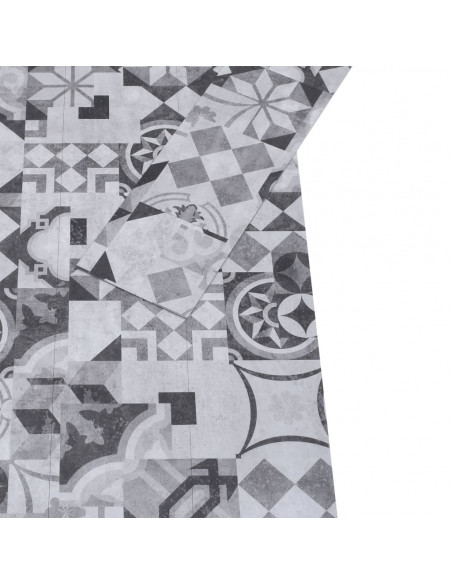 Listoni Pavimenti Non Autoadesivi PVC 5,26m² 2mm Motivo Grigio