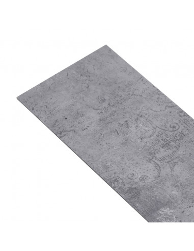 Listoni Pavimento in PVC 4,46 m² 3 mm Autodesivi Grigio Cemento