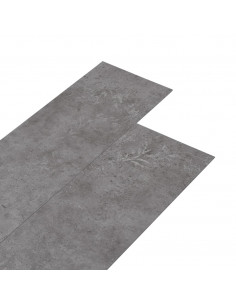 Listoni Pavimento PVC 5,02 m² 2 mm Autoadesivi Grigio Cemento 2
