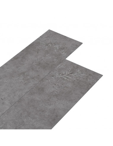 Listoni Pavimento PVC 5,02 m² 2 mm Autoadesivi Grigio Cemento