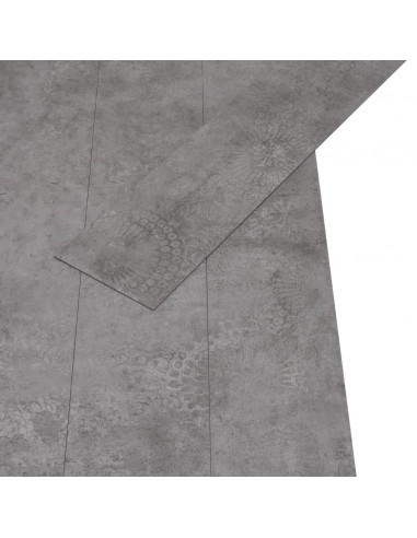 Listoni Pavimento PVC 5,02 m² 2 mm Autoadesivi Grigio Cemento