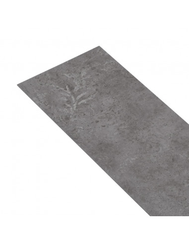 Listoni Pavimento PVC 5,02 m² 2 mm Autoadesivi Grigio Cemento