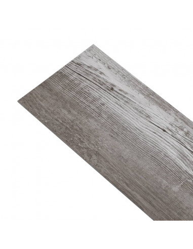 Listoni Pavimento in PVC 5,02 m² 2 mm Autoadesivi Legno Marrone