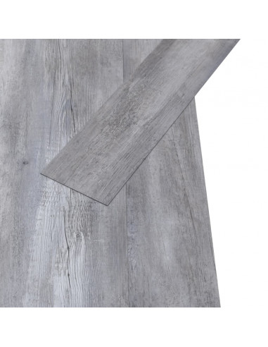 Listoni Pavimento in PVC 5,02 m² 2 mm Autoadesivi Legno Grigio