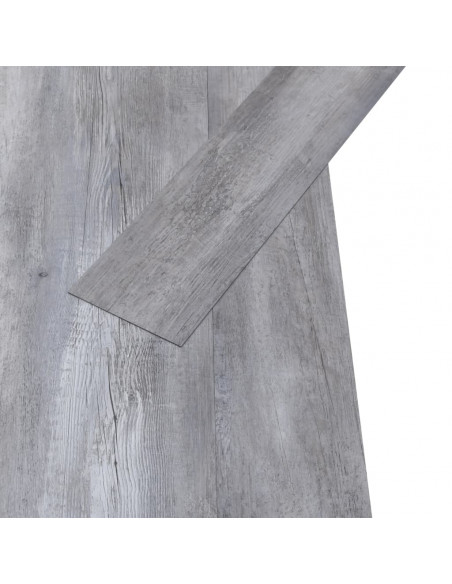 Listoni Pavimento in PVC 5,02 m² 2 mm Autoadesivi Legno Grigio
