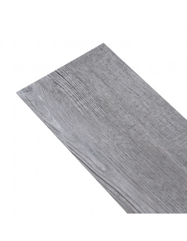 Listoni Pavimento in PVC 5,02 m² 2 mm Autoadesivi Legno Grigio