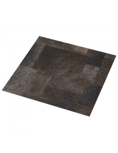 Listoni Pavimento PVC Autoadesivi 5,11m² Venature Legno Marrone