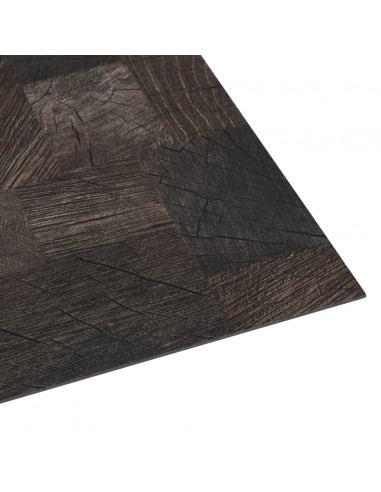 Listoni Pavimento PVC Autoadesivi 5,11m² Venature Legno Marrone