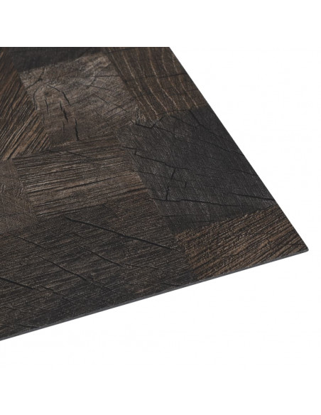 Listoni Pavimento PVC Autoadesivi 5,11m² Venature Legno Marrone