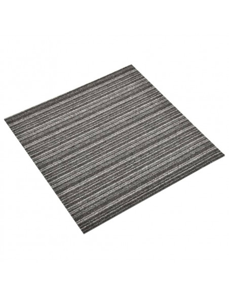 Quadrotte di Moquette 20 pz 5 m² 50x50 cm Antracite a Strisce