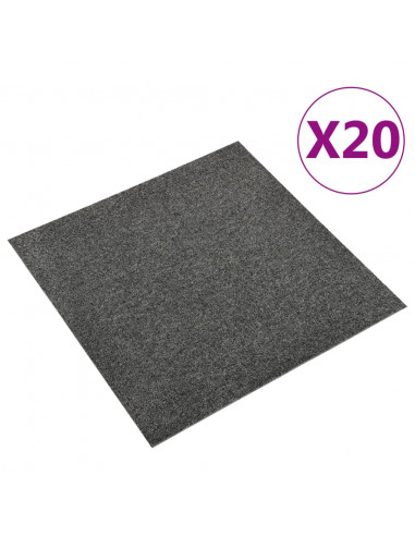 Quadrotte di Moquette 20 pz 5 m² 50x50 cm Antracite