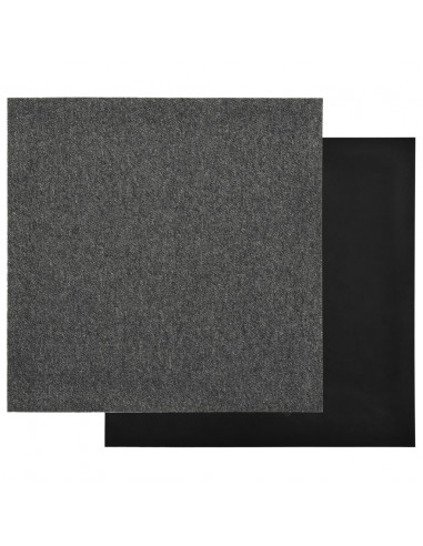 Quadrotte di Moquette 20 pz 5 m² 50x50 cm Antracite