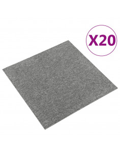 Quadrotte di Moquette 20 pz 5 m² 50x50 cm Grigie 2