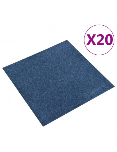 Quadrotte di Moquette 20 pz 5 m² 50x50 cm Blu Scuro