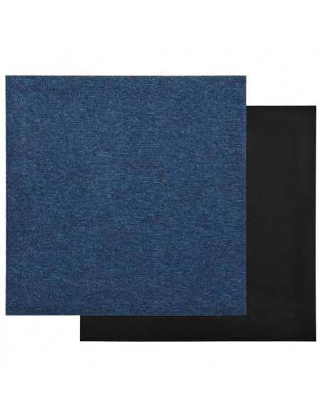 Quadrotte di Moquette 20 pz 5 m² 50x50 cm Blu Scuro