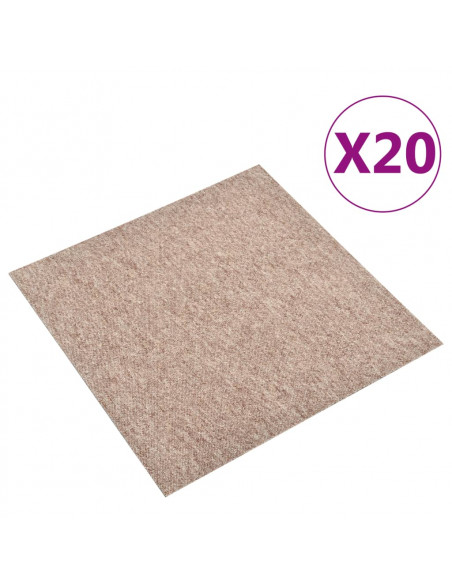 Quadrotte di Moquette 20 pz 5 m² 50x50 cm Beige