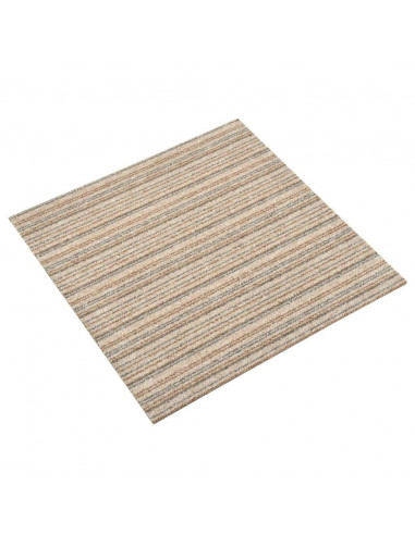 Quadrotte di Moquette 20 pz 5 m² 50x50 cm Beige a Strisce