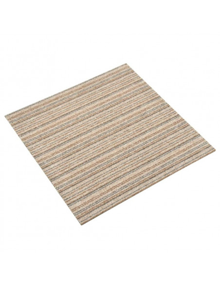 Quadrotte di Moquette 20 pz 5 m² 50x50 cm Beige a Strisce
