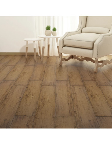 Listoni Pavimenti Non Autoadesivi 5,26m² 2mm Marrone Noce