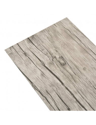 Listoni Pavimenti Non Autoadesivi PVC 5,26m² 2mm Rovere Slavato