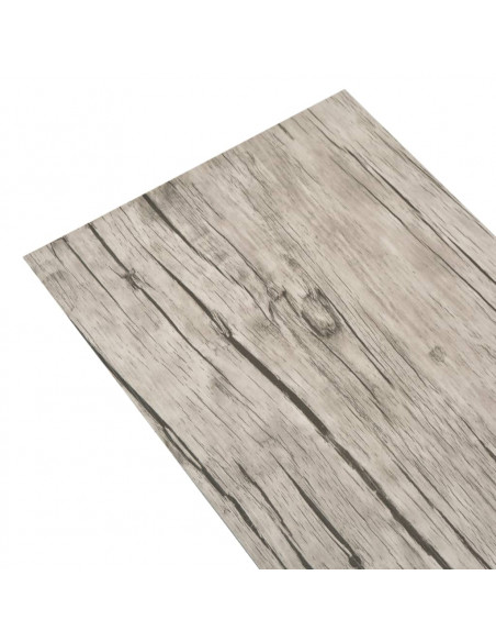Listoni Pavimenti Non Autoadesivi PVC 5,26m² 2mm Rovere Slavato