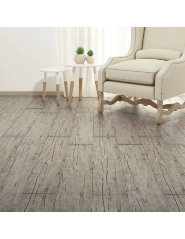 Listoni Pavimenti Non Autoadesivi PVC 5,26m² 2mm Rovere Slavato