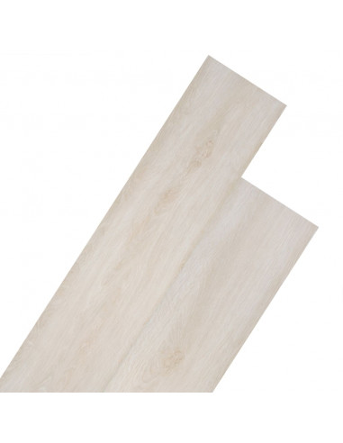 Listoni Pavimenti Non Autoadesivi PVC 5,26m² 2mm Rovere Bianco