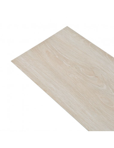 Listoni Pavimenti Non Autoadesivi PVC 5,26m² 2mm Rovere Bianco