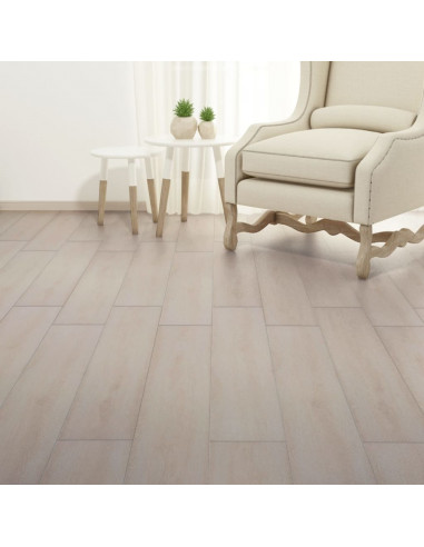 Listoni Pavimenti Non Autoadesivi PVC 5,26m² 2mm Rovere Bianco