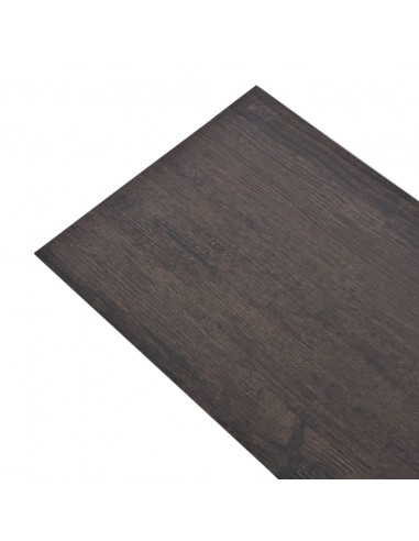 Listoni Pavimenti Non Autoadesivi PVC 5,26m² 2mm Rovere Scuro