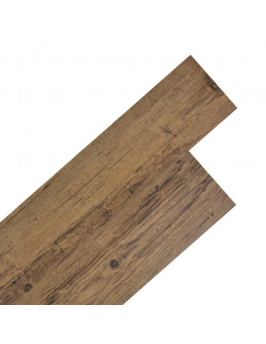 Listoni Pavimentazione Autoadesivi PVC 5,02m² 2 mm Marrone Noce