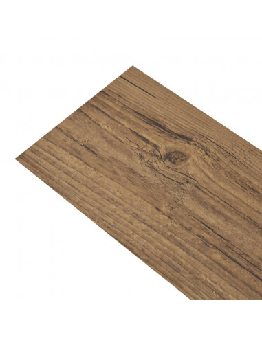 Listoni Pavimentazione Autoadesivi PVC 5,02m² 2 mm Marrone Noce