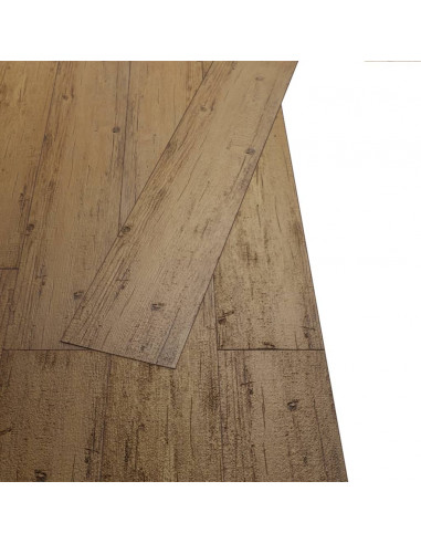 Listoni Pavimentazione Autoadesivi PVC 5,02m² 2 mm Marrone Noce