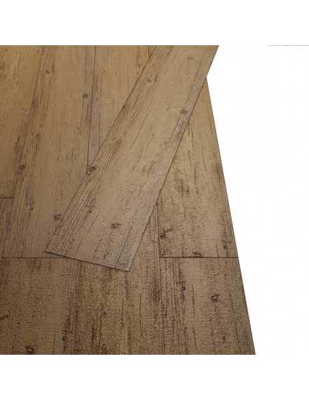 Listoni Pavimentazione Autoadesivi PVC 5,02m² 2 mm Marrone Noce