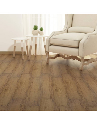 Listoni Pavimentazione Autoadesivi PVC 5,02m² 2 mm Marrone Noce