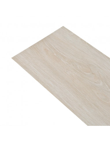 Listoni Pavimento Autoadesivi in PVC 5,02 m² 2 mm Rovere Bianco